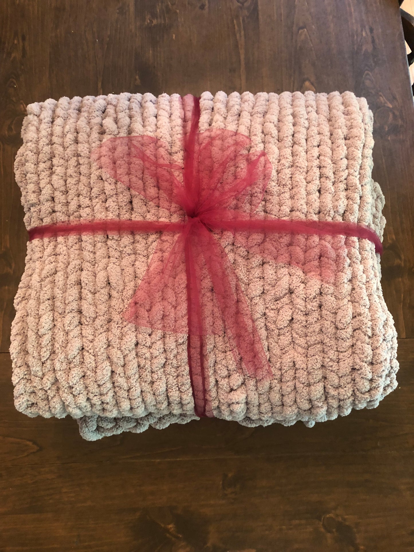 Chunky Hand-Knit Blanket — Knit