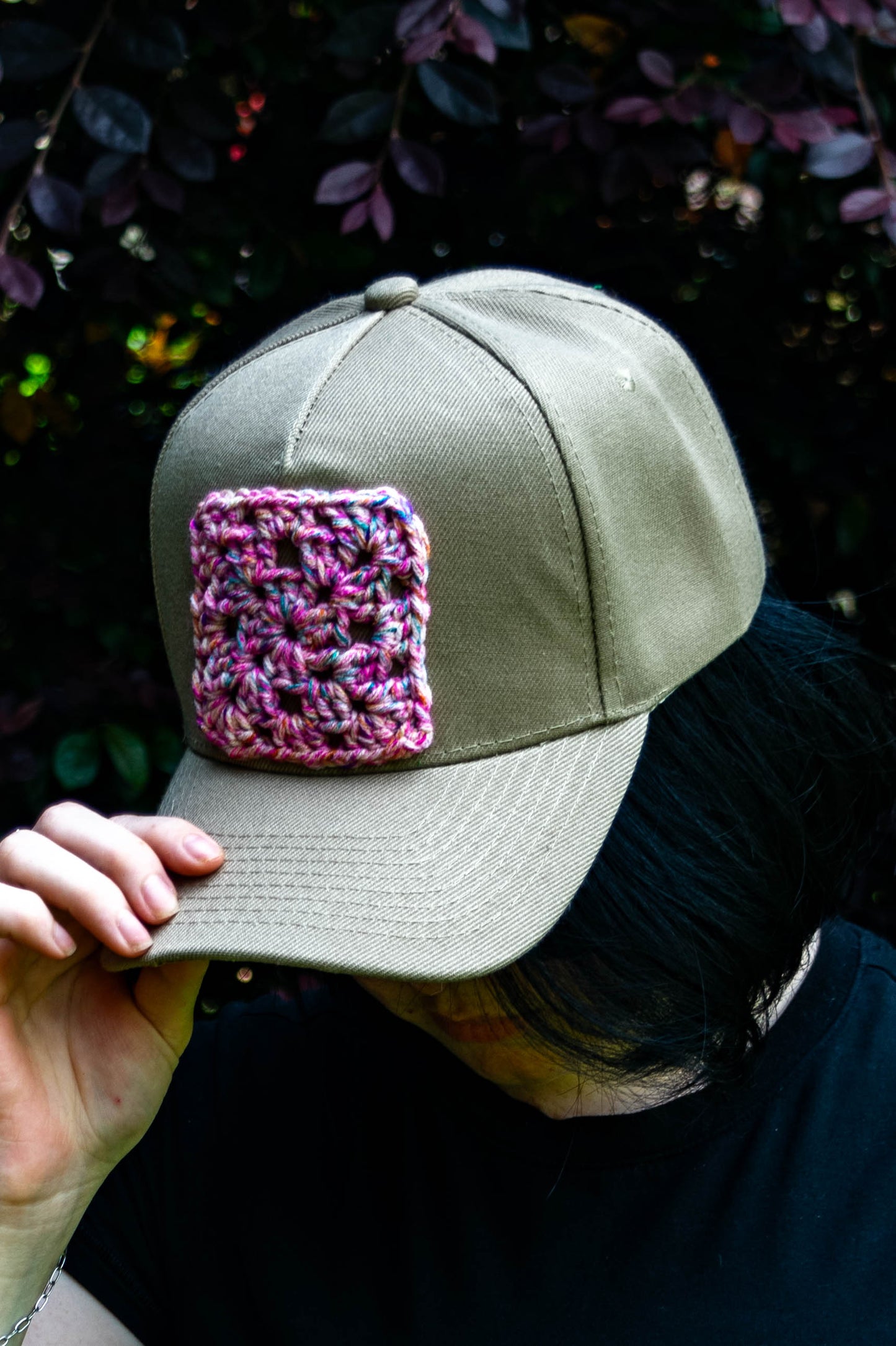 Granny Square Trucker Hat