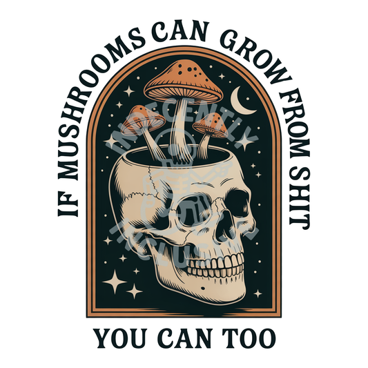 Positivity Mushrooms DTF Print