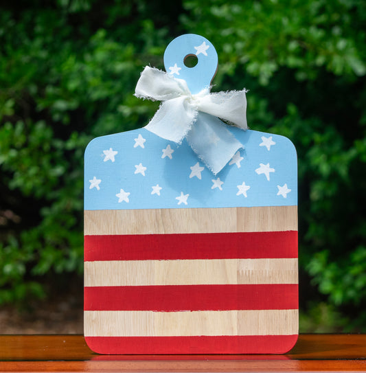 Hand Painted Patriotic Cutting Board