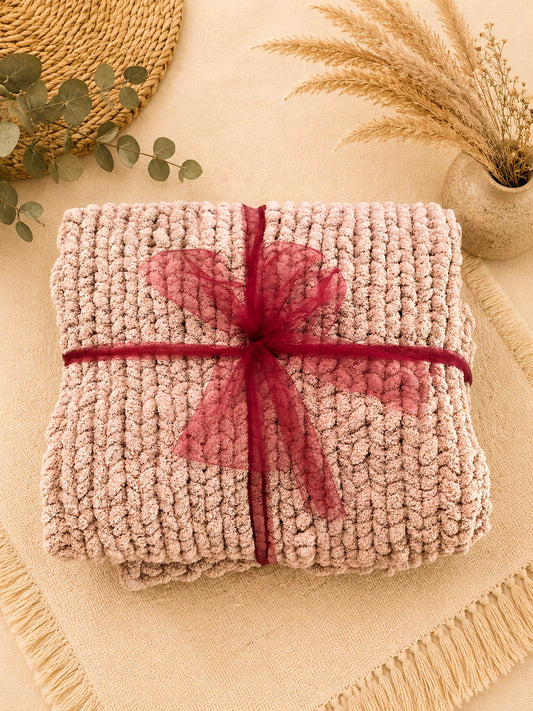 Chunky Hand-Knit Blanket
