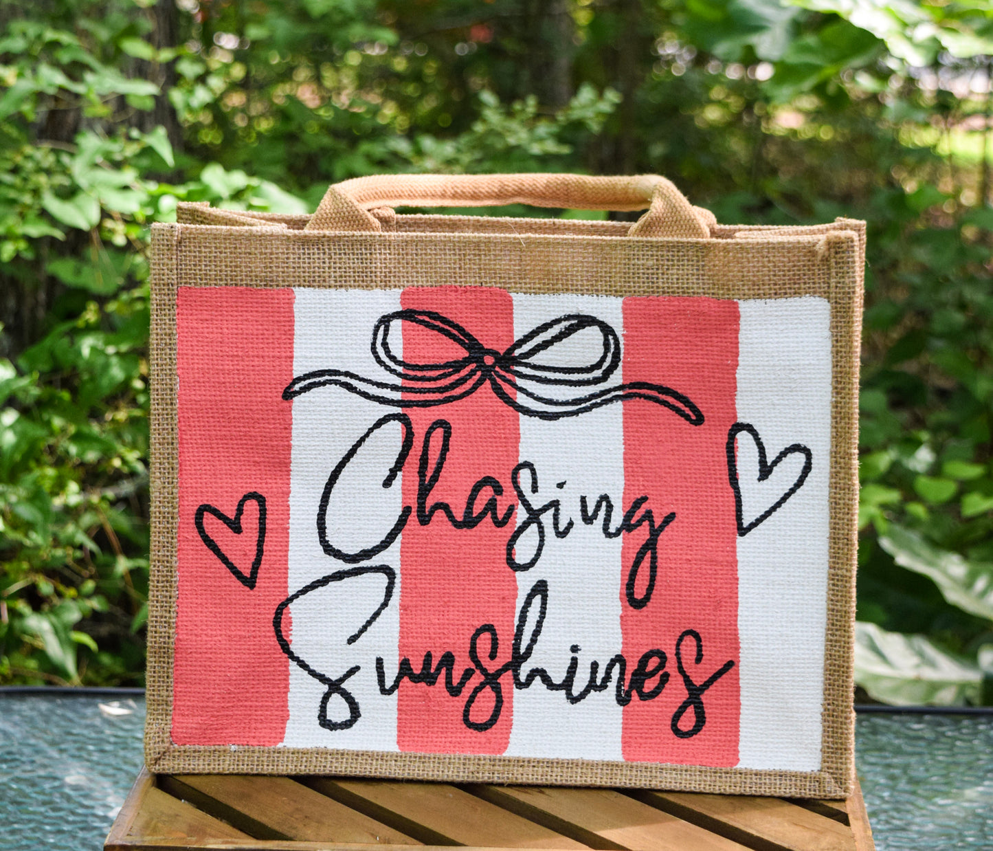 Summer Hand Painted Jute Bags