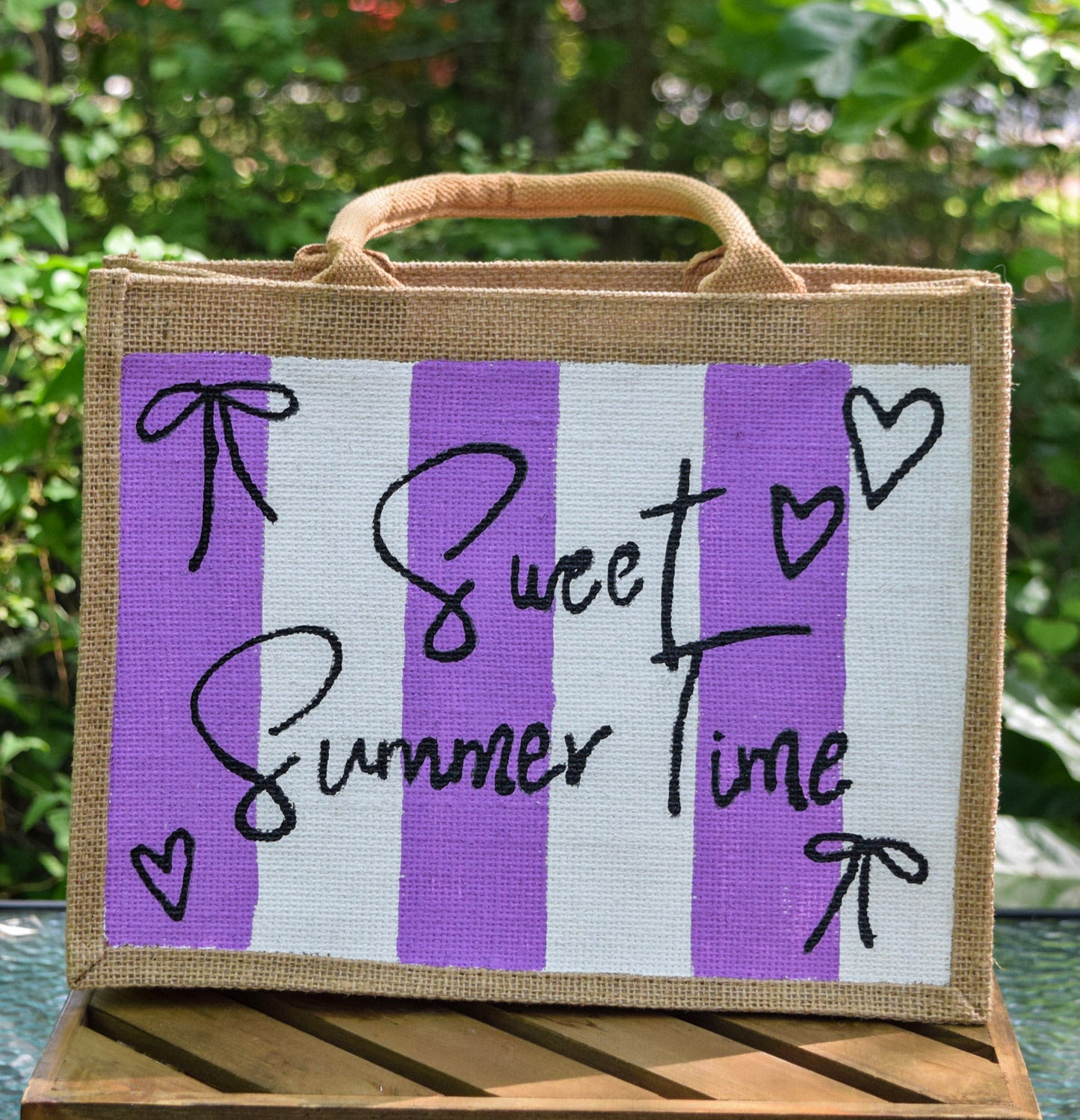 Summer Hand Painted Jute Bags