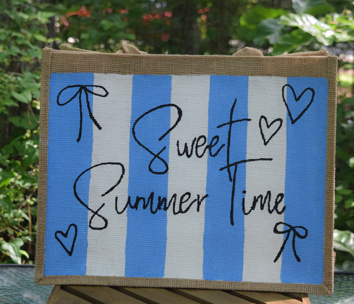 Summer Hand Painted Jute Bags